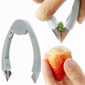 [variant_title] - Top Quality Pineapple Cutter Tomato Fruit Leaf Stem Remover Clip Gadget Kitchen Tool Strawberry Shelling Machine Slicer