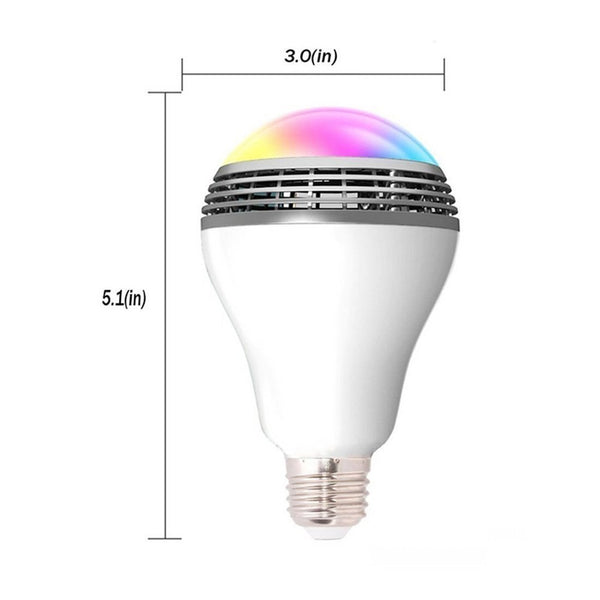 [variant_title] - E27 Smart LED Bulb Bluetooth 4.0 Audio Speakers Lamp RGB 9W Dimmable Wireless Music Lampada Color Changing via WiFi App Control
