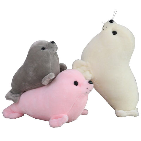 [variant_title] - New Plush Big Seals Toy Doll Comforting Sleep 26CM Cute Seals Pillow Ocean Stuffed Animals Soft Toys Children's Birthday Present