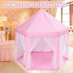[variant_title] - Portable Princess Castle Play Tent Activity Fairy House Fun Playhouse Beach Tent Baby playing Toy Gift For Children (Pink)