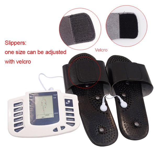 [variant_title] - Beurha Electrical Muscle Stimulator Russian Button Therapy Massager Pulse Tens Acupuncture Full Body Massage Relax Care 16 Pads