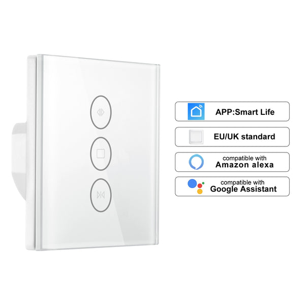 [variant_title] - App EU wifi tuya smart touch curtain switch voice control by Alexa echo Google  phone control For Electric curtain motor