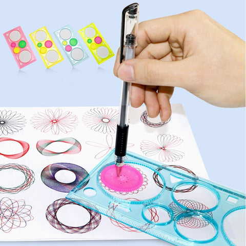 [variant_title] - Spirograph Drawing Tools Ruler Drafting Stationery Interlocking Gears Wheels Accessories Creative Educational Toys For Children