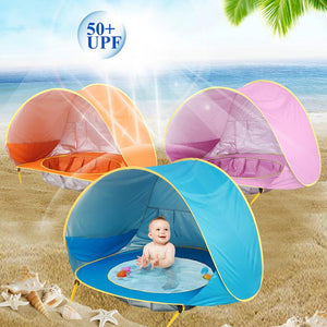 [variant_title] - Summer Seaside Baby Beach Tent Pops Up Portable Shade Pool UV Protection Sun Shelter Kids Outdoor Camping Sunshade Beach Toy