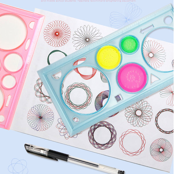 [variant_title] - Spirograph Drawing Tools Ruler Drafting Stationery Interlocking Gears Wheels Accessories Creative Educational Toys For Children