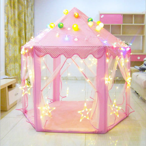 [variant_title] - Portable Princess Castle Play Tent Activity Fairy House Fun Playhouse Beach Tent Baby playing Toy Gift For Children