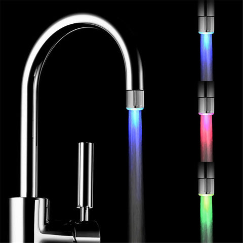 [variant_title] - 1pcs Creative Kitchen Bathroom Light-Up LED Faucet Colorful Changing Glow Nozzle Shower Head Water Tap Filter No Battery Suppy