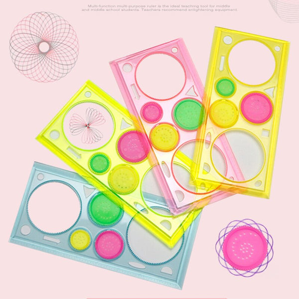 [variant_title] - Spirograph Drawing Tools Ruler Drafting Stationery Interlocking Gears Wheels Accessories Creative Educational Toys For Children