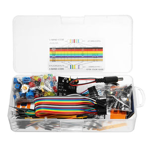 Default Title - NEW Electronic Components Junior Starter Kits With Resistor Breadboard Power Supply Module For Arduino With Plastic Box Package