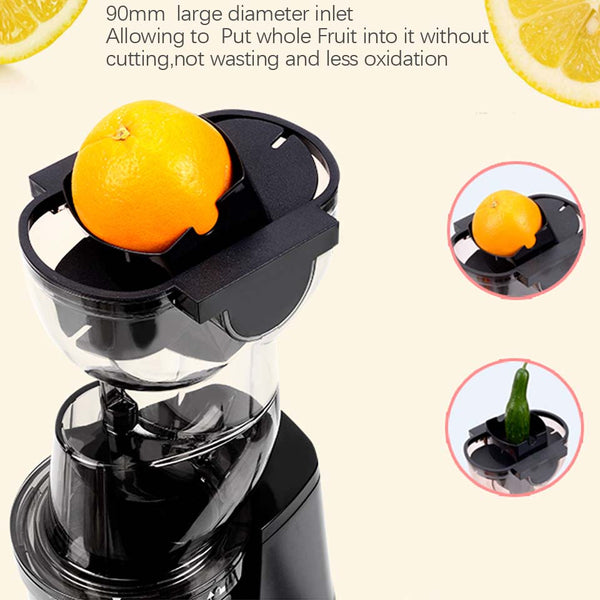 [variant_title] - 250w powerful 90mm large  diameter wide mouth Fruit nutrition slow juicer Fruit Vegetable Tools Multifunctional  Fruit Squeezer