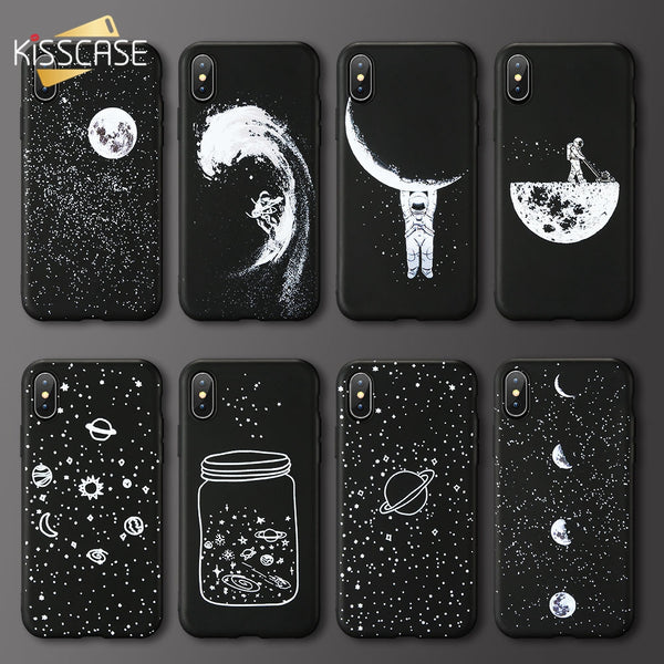 KISSCASE Space Stars Phone Case For Samsung Galaxy S8 S9 S10 S10E A51 A71 A50 A70 Pattern Soft Silicone Back Covers Coque Fundas