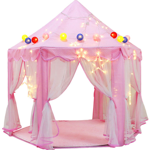 [variant_title] - 140*135CM Large Princess Castle Tulle Child House Game Selling Play Tent Yurt Creative Develop Outdoor Indoor Lights Balls Toys