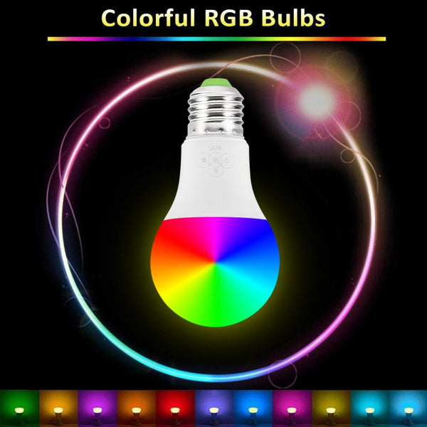 [variant_title] - RGB LED Light Bulb E27 6.5W/4.5W Smart WiFi Magic Lamp Spotlight Bulb APP Remote Control Holiday Lighting 16 Colors Changing