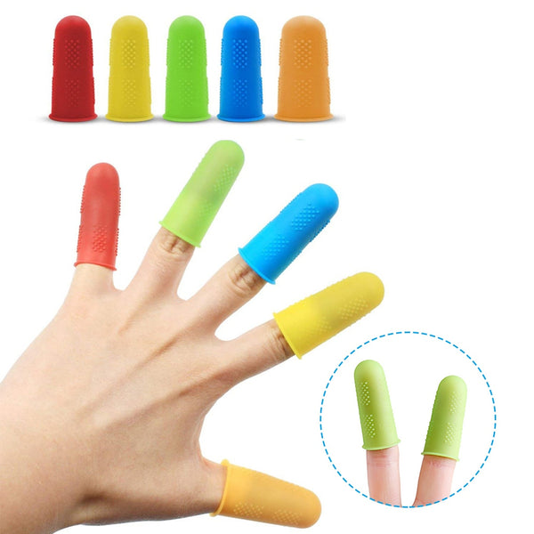 [variant_title] - 3pcs/5pcs/set Silicone Finger Protector Sleeve Cover Anti-cut Heat Resistant Anti-slip Fingers Cover For Cooking Kitchen Tools