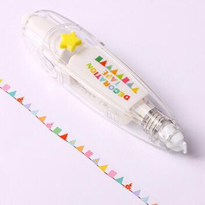 L - Baby Drawing Toys Child Creative Correction Tape Sticker Pen Cute Cartoon Book Decorative Kid Novelty Floral Adesivos Label Tape