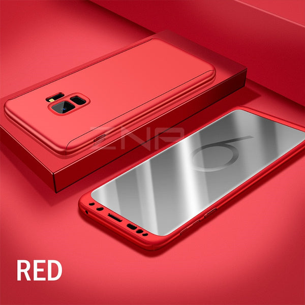 Red / Note 8 - ZNP Luxury 360 Degree Full Cover Phone Case For Samsung Galaxy S9 S8 Plus S10 Shockproof Cover For Samsung Note 8 9 S9 Plus Case