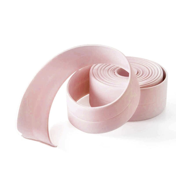 Pink - DIY Kitchen bathroom waterproof mildew tape corner line corner seam moisture proof mold protection Right angle Self-adhesive PVC