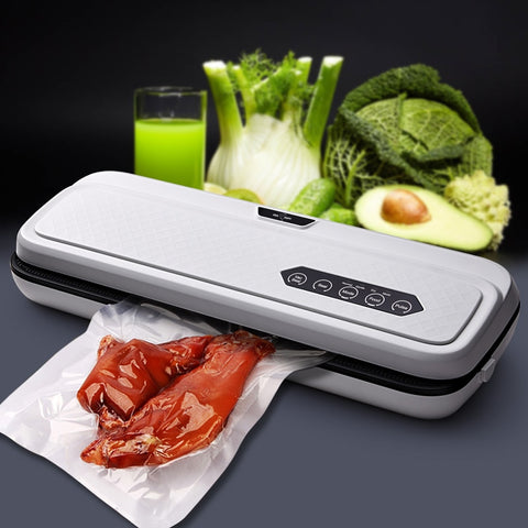 [variant_title] - Kitchen Vacuum Food Sealer With 10PCS Food Seal Bags Automatic Electric Food Vacuum Sealer Packaging Machine 220V 110V