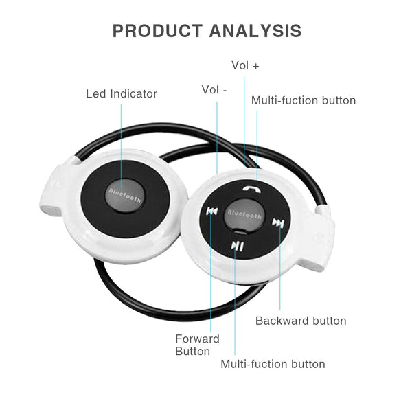 [variant_title] - Vapeonly 503 Mini Bluetooth Headphone w/Handsfree MP3 Player Wireless Stereo Sport Headset Support TFCard FM Headband Headphone