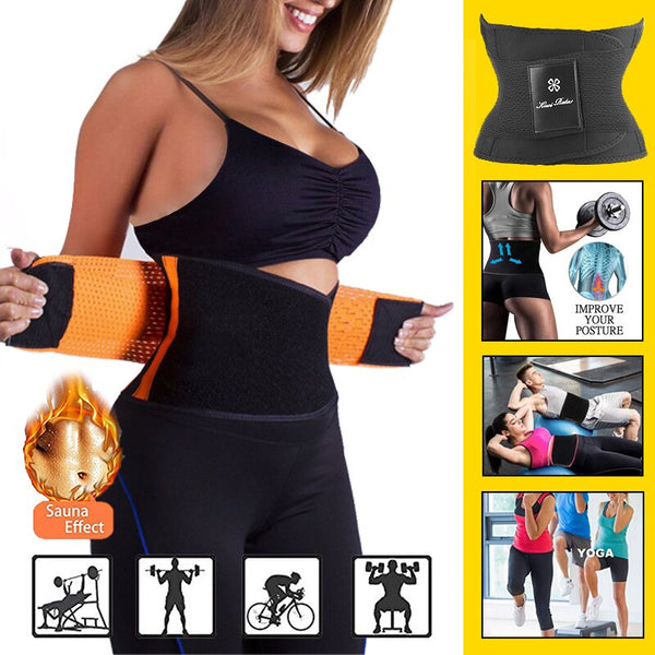 [variant_title] - Sweat Neoprene Weight Loss Body Shaper Waist Trainer Cincher Corsets Best Workout Sauna Suit Thermo Slimming Belt for Women