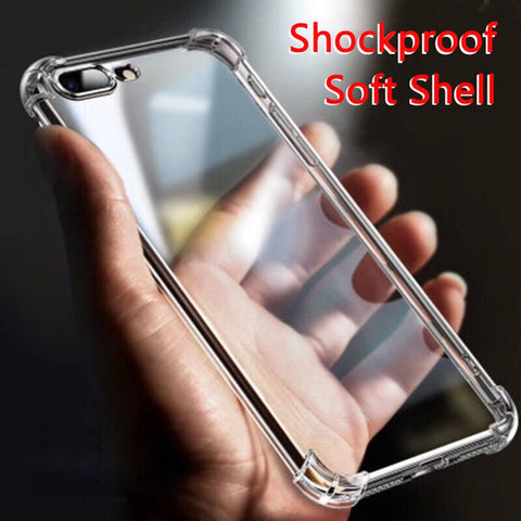 [variant_title] - Clear Shockproof Soft Silicone Transparent Case Phone Back Cover Fit For iPhone X 6 7 8 Plus Phone Case For iPhone XS Max XR