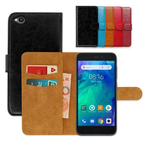 [variant_title] - Luxury TPU wallet case for Xiaomi Redmi Go PU Leather Special Flip  With Card Pocket Phone Cover,Kickstand case