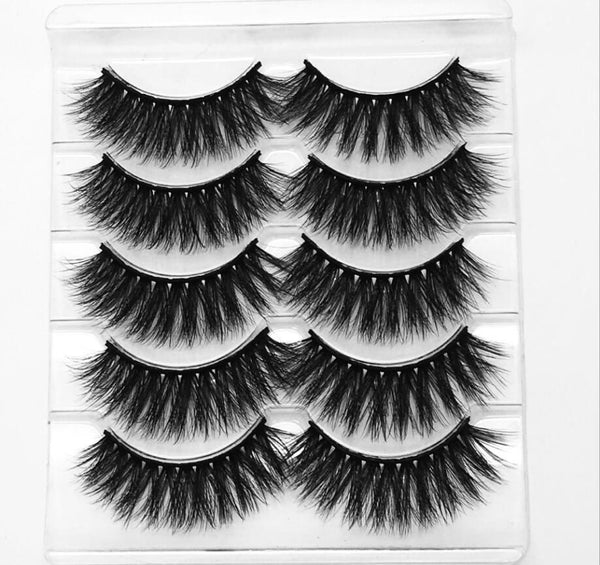 [variant_title] - NEW 13 Styles 1/3/5/6 pair Mink Hair False Eyelashes Natural/Thick Long Eye Lashes Wispy Makeup Beauty Extension Tools Wimpers