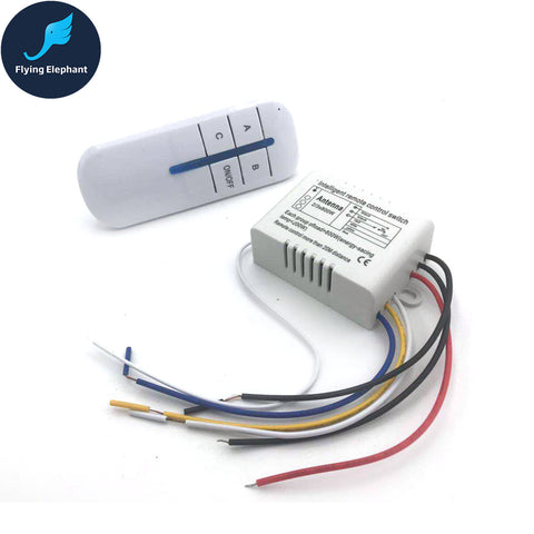[variant_title] - AC220V 1 Receiver + 1 Controller Lamp Remote Controller Smart Wireless Switch 20M 1 2 3 Ways For LED Ceiling Lamp Chandelier