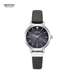 black - WESTCHI Women Elegant Blue Quartz Watch Fashion Leather Strap Ladies Watches Female Clock Montre Femme Relogio Masculino