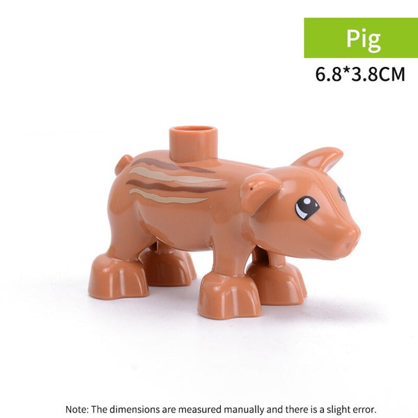 1032 - Animal Series Model Figures Big Building Blocks Animals Educational Toys For Kids Children Gift Compatible With Legoed Duploe