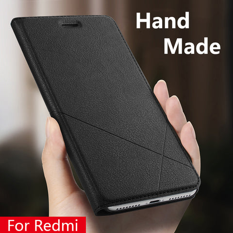 [variant_title] - Hand Made For Xiaomi Redmi note 7 6 5 4x 5a redmi 6a 6 pro 3s 4 pro 4a 5a Leather Case For Redmi 5 Plus Fashion PU Flip Cover