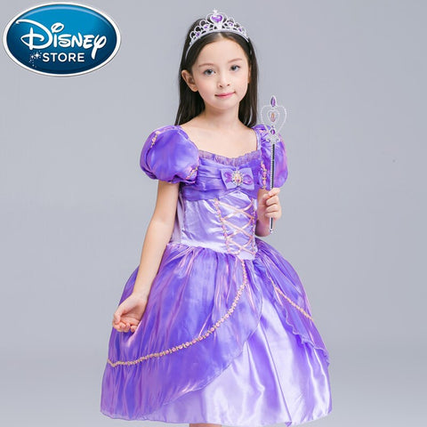 [variant_title] - Disney Frozen dress Girl Princess Elsa Anna For Girls Frozen Cotton Girl Princess infant Costume Cosplay christmas costume moana