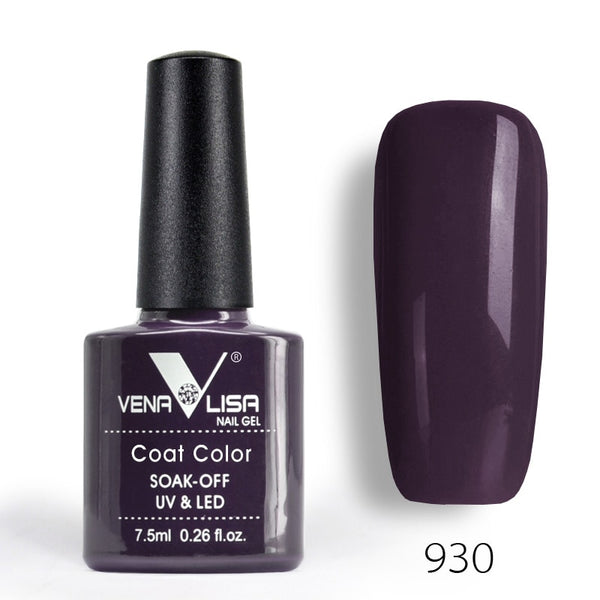 930 - New Free Shipping Nail Art Design Manicure Venalisa 60Color 7.5Ml Soak Off Enamel Gel Polish UV Gel Nail Polish Lacquer Varnish