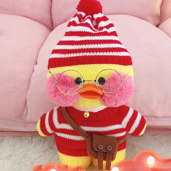[variant_title] - Lalafanfan Plush Stuffed Toys Doll Kawaii Cafe Mimi Yellow Duck Lol Change Clothes Plush Toys Girls Gifts Toys For Children