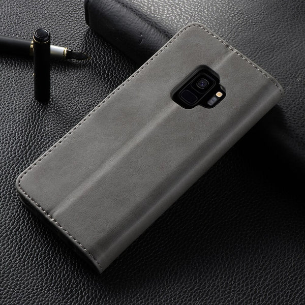 [variant_title] - Luxury Leather Flip Case For Samsung Galaxy S9 S9 Plus Soft Silicone Cover Card Holder Wallet Case For Samsung S9 Plus Coque