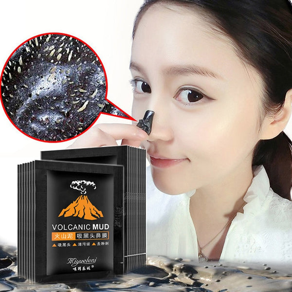 Volcanic mud - 1 Pcs Sell Bamboo Charcoal Blackhead Remove Facial Masks Deep Cleansing Purifying Peel Off Black Nud Facail Face Masks