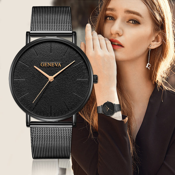 [variant_title] - GENEVA Women's Watch 2019 Fashion Ladies Watches For Women Rose Gold Watch Women Simple Bracelet Montre Femme 2018 Reloj Mujer