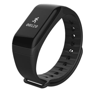 Black - Smart Watch F1 Blood Oxygen Blood Pressure Band Fitness Sport Bracelet Heart Rate Monitor SMS Reminder Smart Watch Men Women