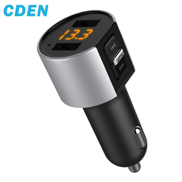 Default Title - Bluetooth FM Transmitter Car MP3 Modulator Handsfree Bluetooth Car Kit Cigarette Lighter Dual USB Bluetooth car Free Shipping