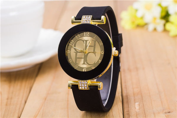 black - Watch Women Logo 2019 Ladies Designer Watches Luxury Brand Famous Montre Femme High Quality Rhinestone Gold Charm Bracelet