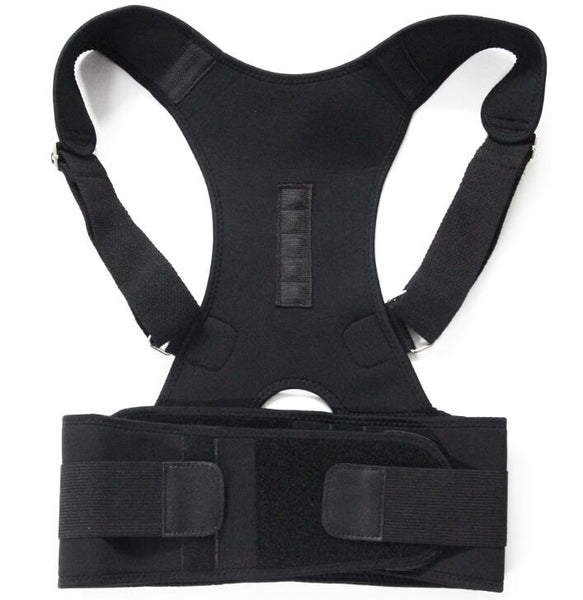 Black / 3XL - Aptoco Magnetic Therapy Posture Corrector Brace Shoulder Back Support Belt for  Braces & Supports Belt Shoulder Posture US Stock