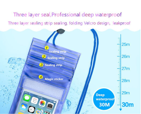 [variant_title] - Waterproof Underwater PVC Package Pouch Diving Bags For iPhone Outdoor Mobile Phone Pocket Case For Samsung Xiaomi HTC Huawei