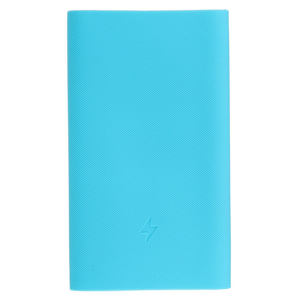 Blue - For Xiaomi Power Bank 2 10000 mAh 2016 Silicone Protective Case External Battery Skin friend Cover case for PLM02ZM Powerbank 2