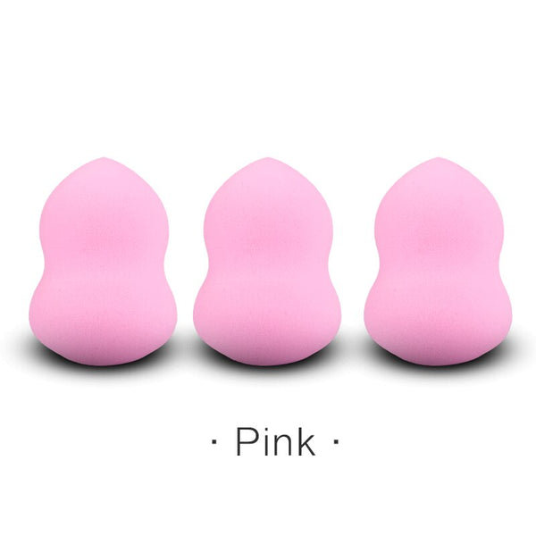 3pcs-Pink - Beauty Makeup Sponge 1Pcs Foundation Powder Puff Smooth Latex Free Egg Shape Cosmetic Sponge Make Up Tools