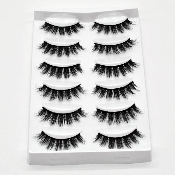 5d-07 - NEW 13 Styles 1/3/5/6 pair Mink Hair False Eyelashes Natural/Thick Long Eye Lashes Wispy Makeup Beauty Extension Tools Wimpers
