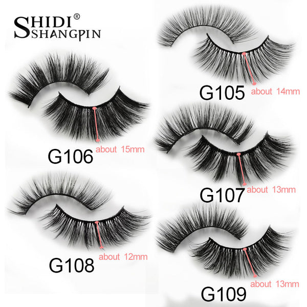 [variant_title] - SHIDISHANGPIN 4 pairs mink eyelashes false lashes mink 3d fake eyelash extension make up cilios natural long cruelty free lash