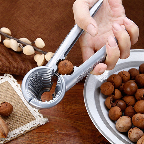 [variant_title] - Zinc Alloy Nutcracker Sheller Crack almond Walnut Pecan Hazelnut Filbert Nut Kitchen Nut Sheller Clip Tool Clamp Plier Cracker