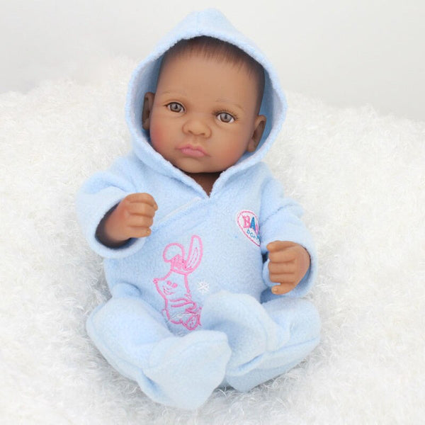 Boy-173 - Full Silicone Reborn Baby Dolls 10 inch 25cm Bebe Alive Lifelike Mini Menina Toddler Realistic Play Toys Bath Playmate Gift