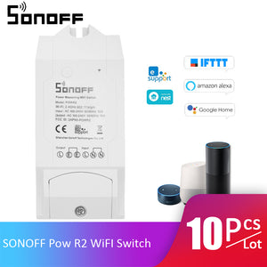 Default Title - 10pcs/Lot Sonoff Pow R2 ITEAD Smart Wifi Switch Wireless ON/Off Controller Real Time Power Consumption Measurement 15A/3500W