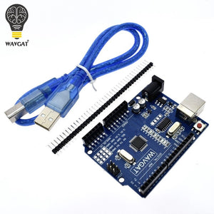 UNO and Cable - WAVGAT high quality One set UNO R3 (CH340G) MEGA328P for Arduino UNO R3 + USB CABLE ATMEGA328P-AU Development board
